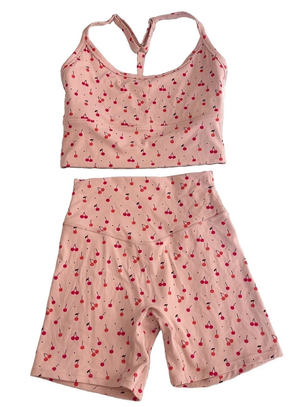 Vitality Cloud II Cherry Print Women’s Workout SET Size Small *READ*
